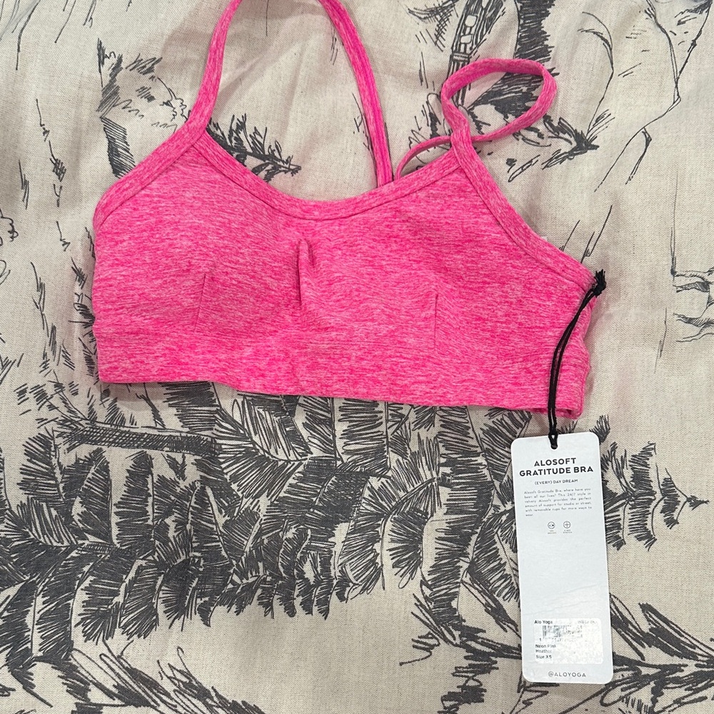 ALO Yoga Pink Alosoft Gratitude Bra